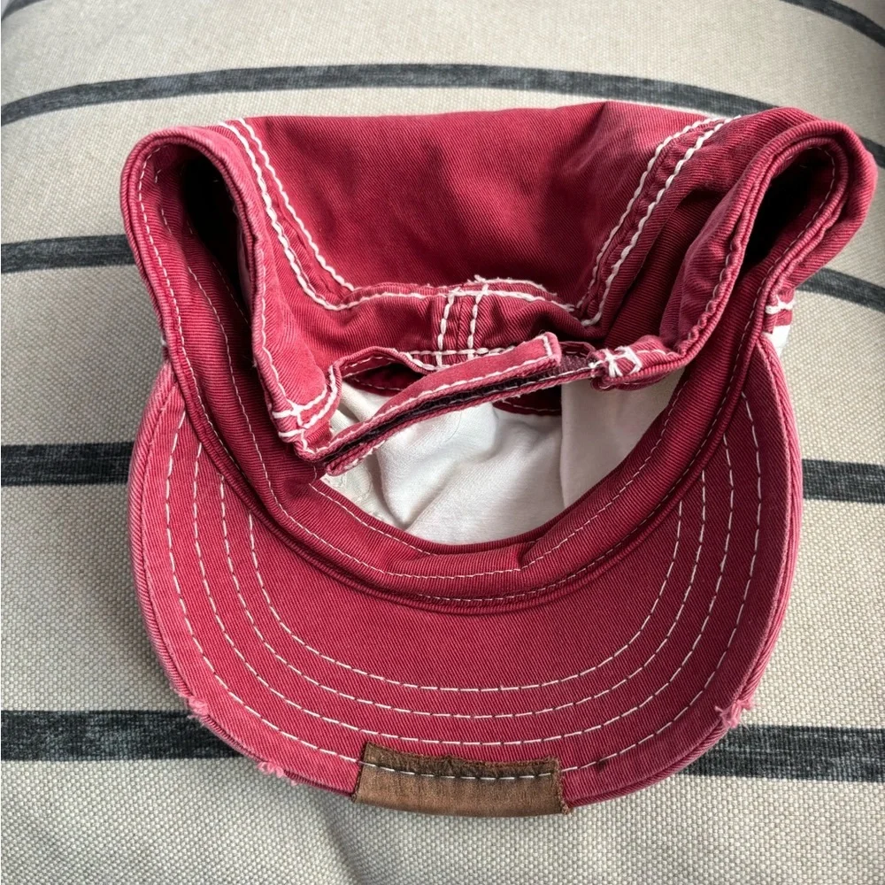 Disneyland Resort Red Broken In Mickey Patch Adjustable Baseball Cap One Size
